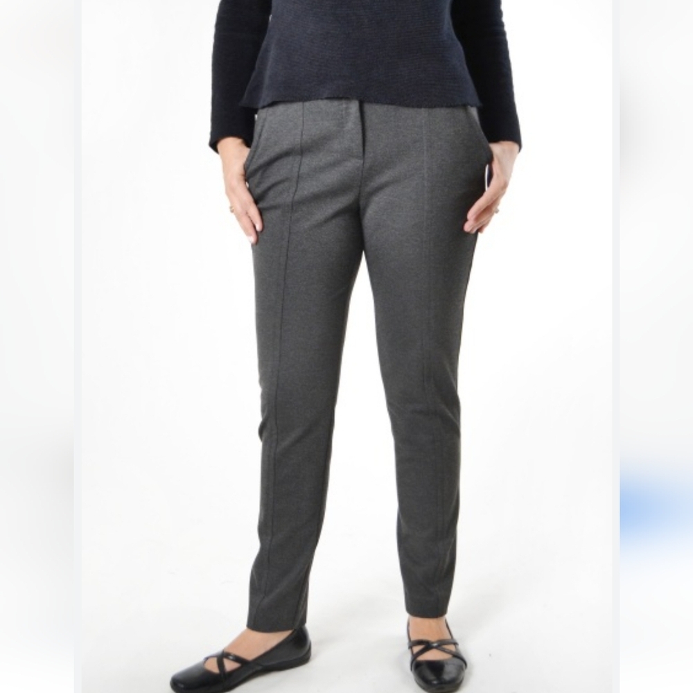 Peace of Cloth Tatum Gray Seam Tailored Office Work Twill Pants Size 14